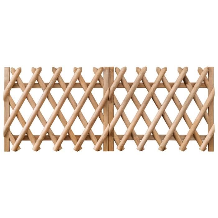 XIXI Portillons de jardin 2 pcs Bois de pin imprégné 300x80 cm
