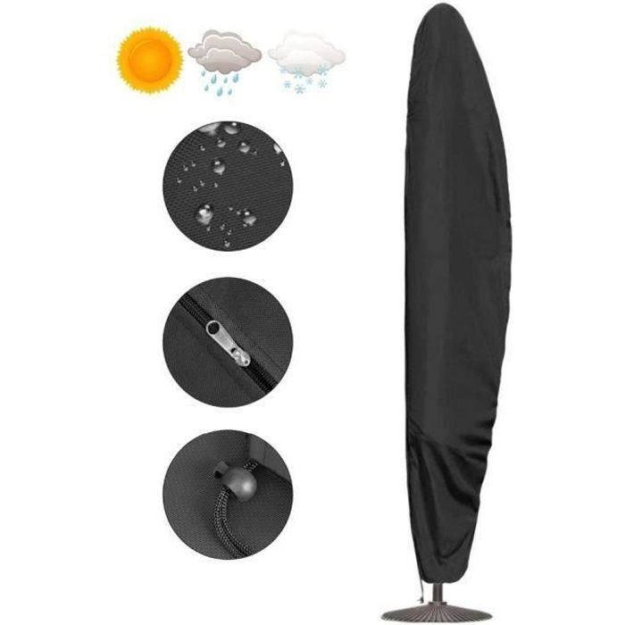 Housse de Protection pour Parasol, Déporté Couverture Imperméable Étanche Anti Poussière en 210D Oxford Pare-soleil 50*70*40cm