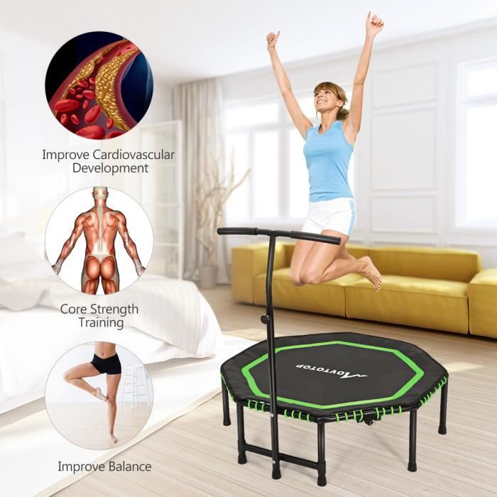 MOVTOTOP 48 pouces pliant trampoline machine de fitness trampoline formateur aérobie
