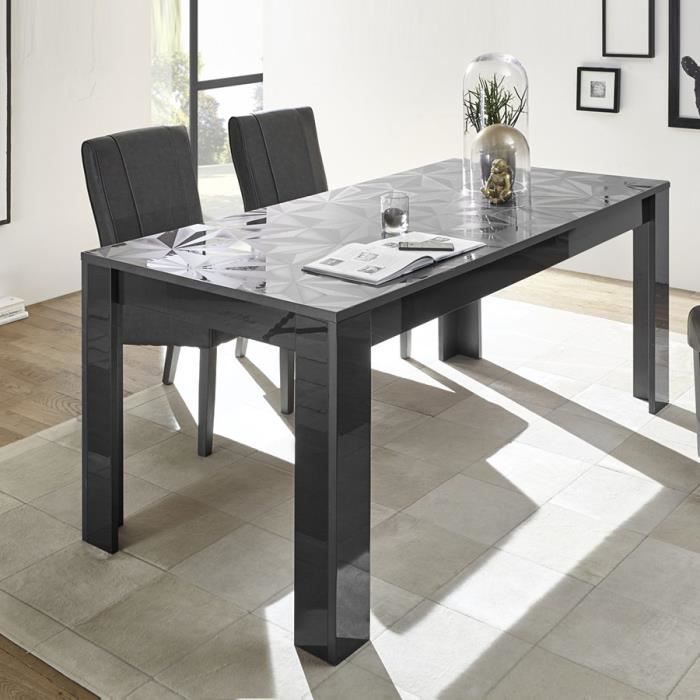 Table extensible 180 gris laqué design PAOLO 3 Blanc
