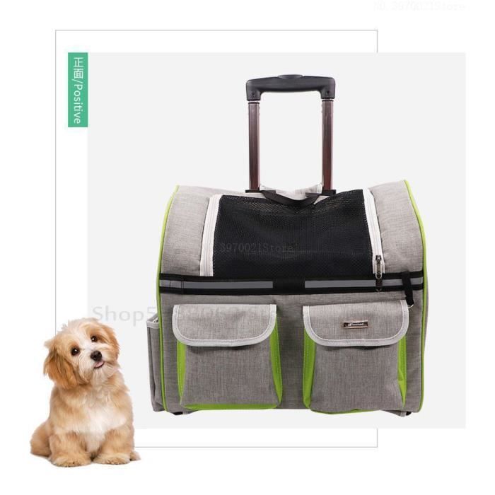 Sac de transport,Sac à roulettes Portable pour chien chat Sac à roulettes pour bagages de chien, sac de voyage pour - Type gray-M