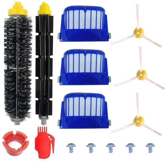 Accessoire pour iRobot Roomba Série 600 Kit d'entretien avec Brosses & Filtres pour 600 605 610 615 616 625 630 - Kit de