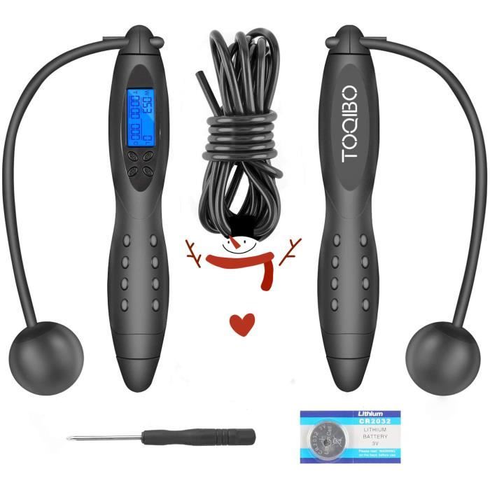 Corde à sauter , corde à sauter de vitesse, corde réglable et corde à sauter numérique, compteur de calories réglable