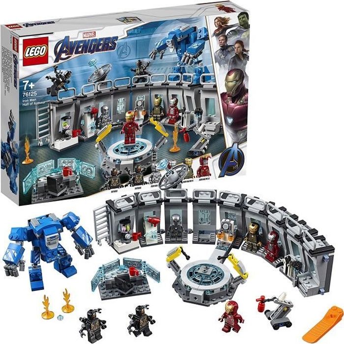 LEGO Marvel Super Heroes - La salle des Armures d'Iron Man - Jeu de construction - 76125