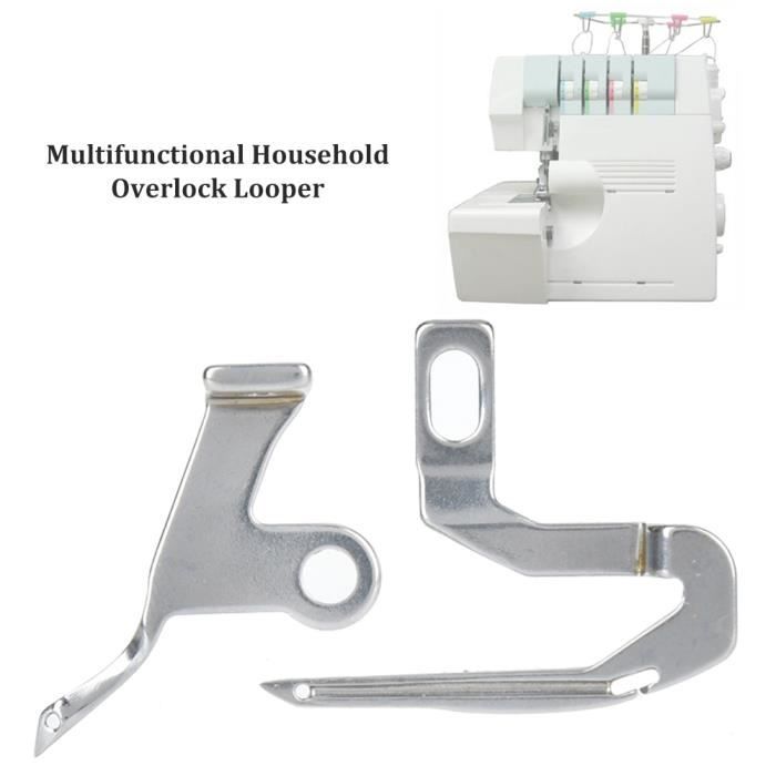2pcs Multifonctionnel Ménage Overlock Looper Alliage Looper Machine à Coudre Accessoires (Looper)