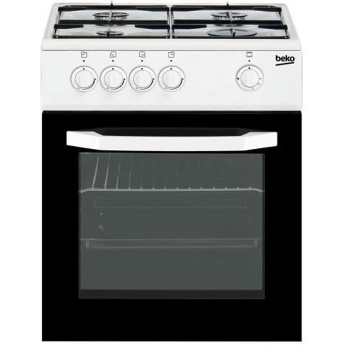 Beko CSG 42010 DWN Cuisinière pose libre largeur : 50 cm profondeur : 50 cm hauteur : 85 cm blanc