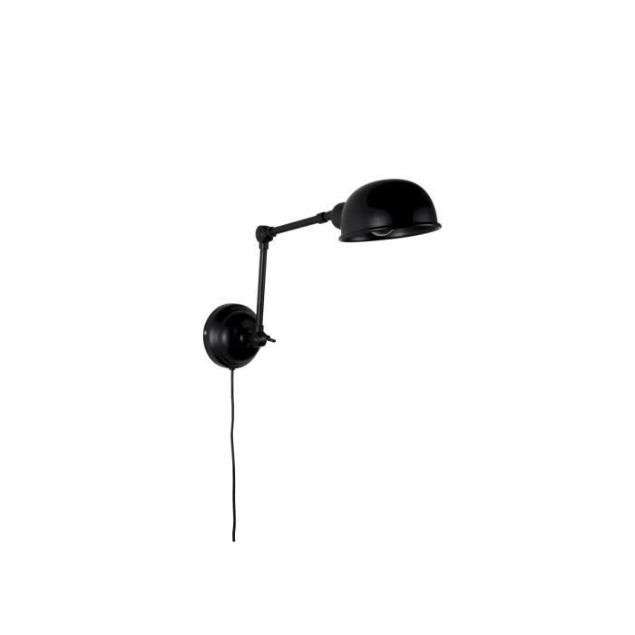 Applique murale articulée noire métal Maarten - Boite à design Noir