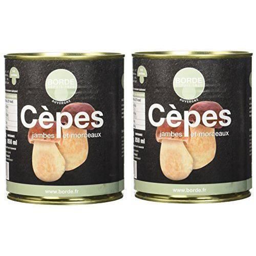 Borde Cèpes Jambes et Morceaux en Conserve Boîte 4/4 - 455 g - Lot de 2