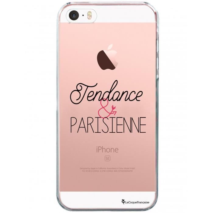 Coque iPhone SE / 5S / 5 rigide transparente Tendance et Parisienne Ecriture Tendance et Design La Coque Francaise