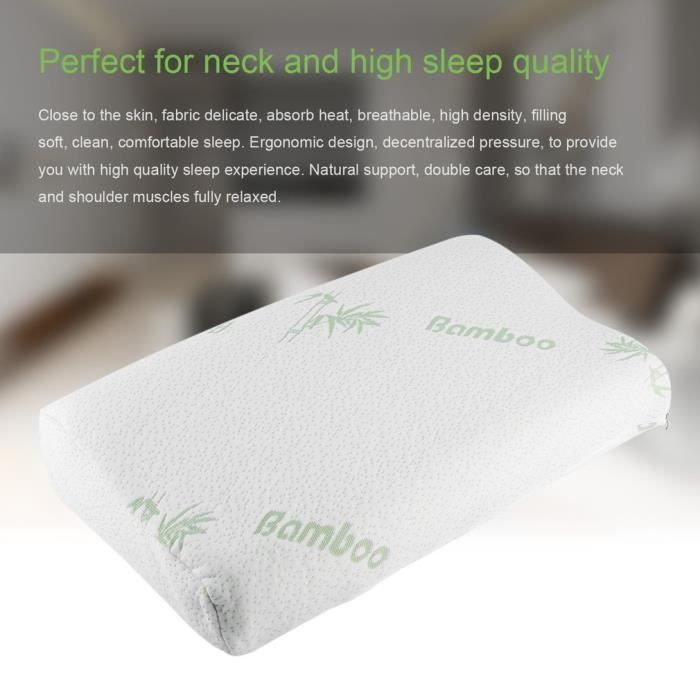 30 x 50 cm sommeil fibre de polyester lent rebond mémoire en mousse à mémoire orthopédique cou blanc oreiller soins de santé à dom