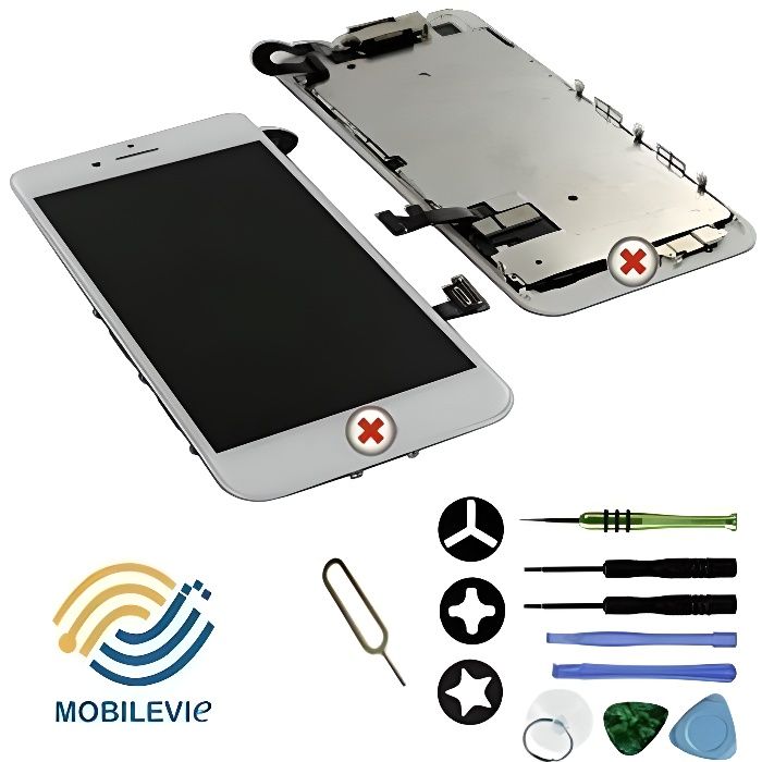ECRAN COMPLET VITRE TACTILE + LCD RETINA TOUT ASSEMBLÉ POUR IPHONE 8 BLANC + OUTILS + EXPÉDITION SOUS 24H