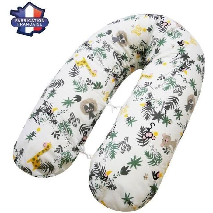 MODULIT Coussin Allaitement et Maternité, Jungle, Déhoussable