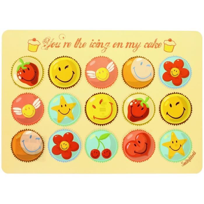 Set De Table Licence Smiley World Mur De Personnage Ludique Enfant