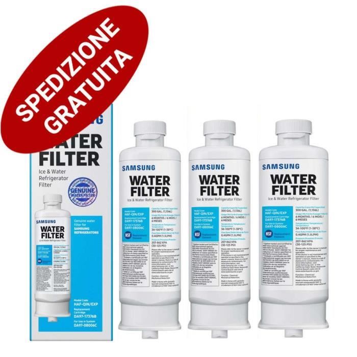 3 Filtres SAMSUNG HAF-QIN DA97-17376B d'origine - Normes NSF-ANSI 42 - 53 - 401