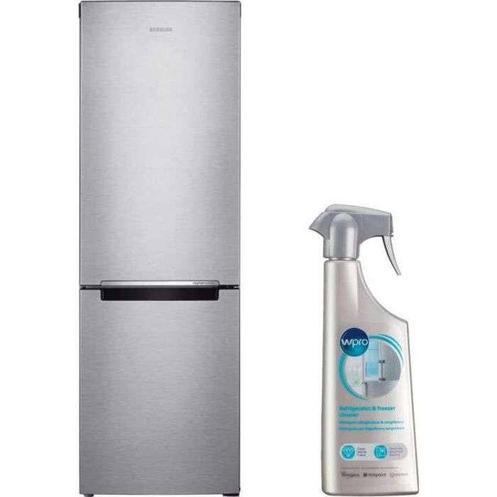 SAMSUNG Réfrigérateur Frigo Combiné 311L (213+98) - 178x59,5x66,8 - A+ - Poig. intégrées - Metal gr