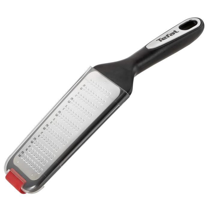 Tefal K2070714 Ingenio Râpe à fromage à Main à deux lames ustensile de cuisine résistant noir et rouge sans bisphénol A avec insert