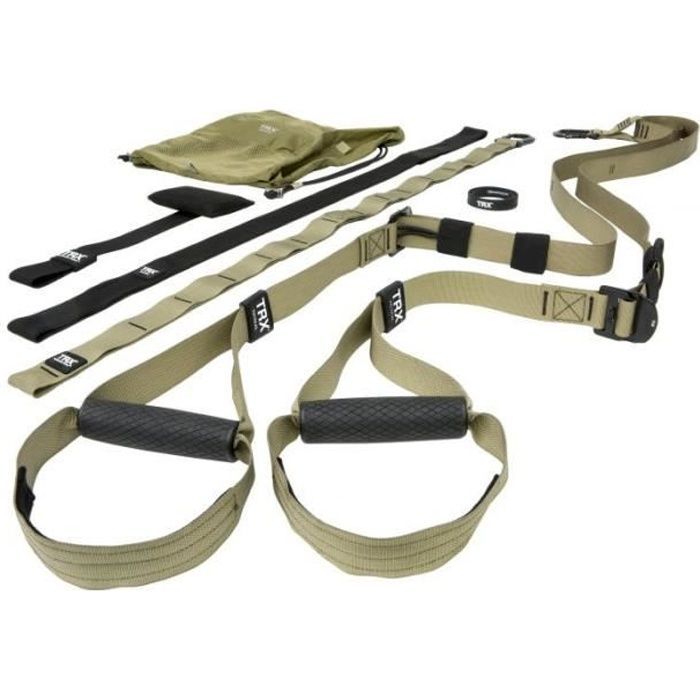 Kit de suspension training TRX Tactical - vert kaki-noir - TU