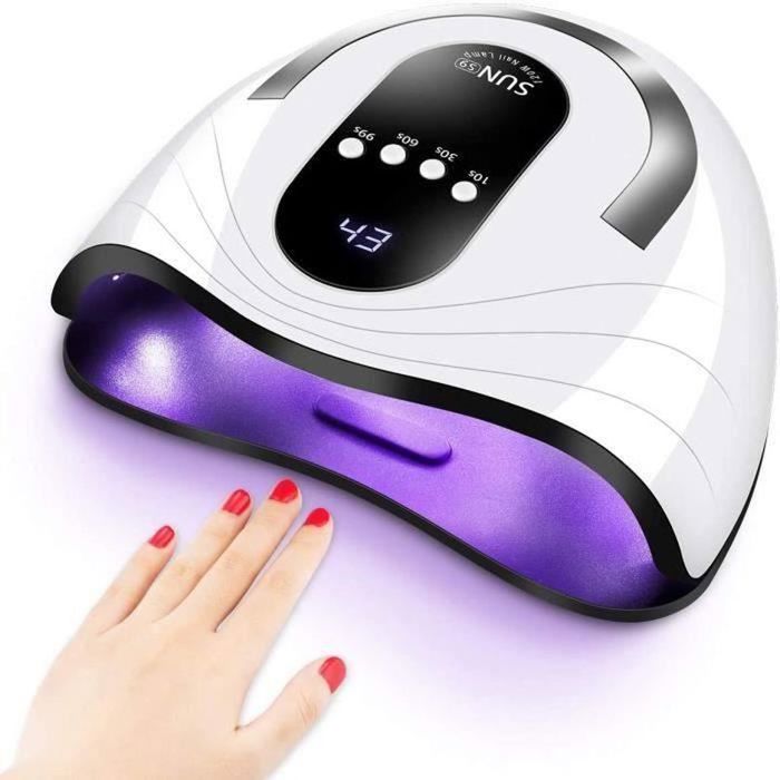 Lampe UV/LED Professionnelle Pour Séchage Gel Ongles - 120W - Capteur Automatique - Minuterie LCD - Neuf