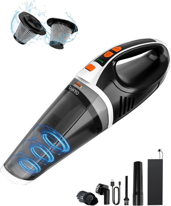 TEMOLA Aspirateur Voiture Puissant Sans Fil, Aspirateur A Main Avec
