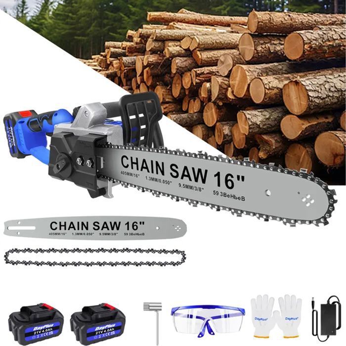 Tronçonneuse Brushless sans fil Coupe 40cm Avec 2 batteries*4.0Ah 1