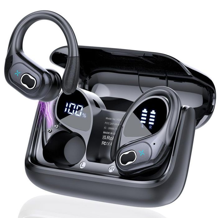 Écouteurs Bluetooth 5.4 Avec Réduction De Bruit - Stéréo Hi-Fi, étanches IPX7, Jusqu'à 30h D'autonomie