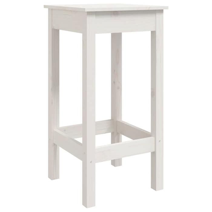 Remise Chaises de bar - 2 Personnes - blanc 40x40x78 cm bois de pin solidesalle à manger salon JILIMAISON2025 5539049