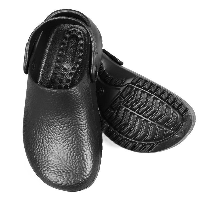 Comparer les prix de SALUTUYA Chaussures de Chef Anti Glisse Cuisines Ete Noir Respirantes Noir 41