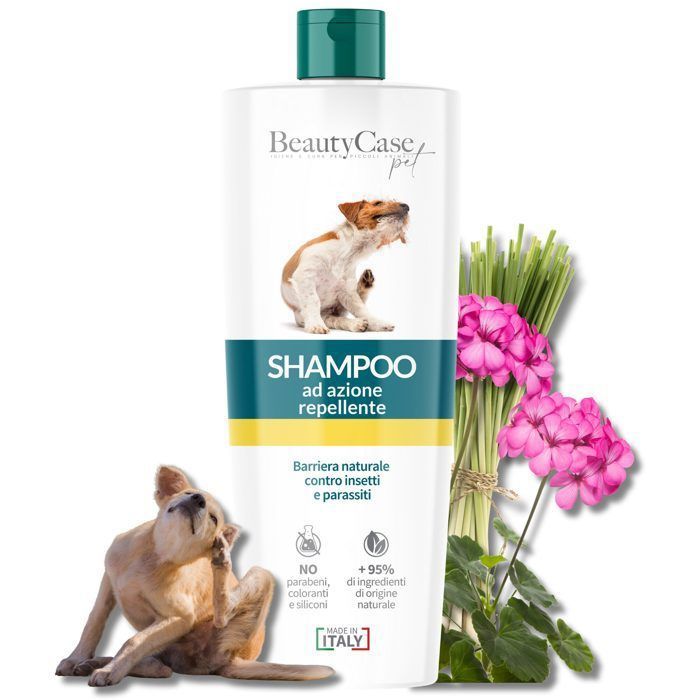 Beauty Case Shampooing Répulsif pour Animaux à la Citronnelle et au Géranium