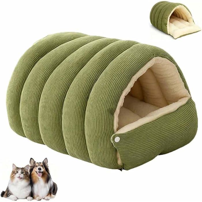 Comparer les prix de Panier pour Chat Douillet Niche Lavable et Doudou pour Chats Intérieur Petits Chiens Tente Moelleuse et Chau S#Green CORBEILLE