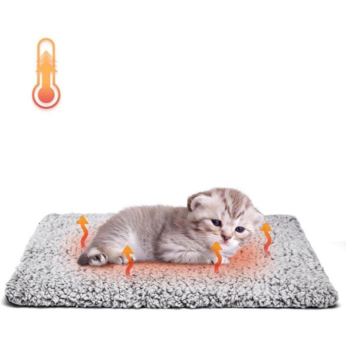 Meilleurs prix pour Couvertures auto-chauffante pour chats et chiens 60cm45cm Tapis de Couchage pour Animaux de Compagnie Réversible et Lavable