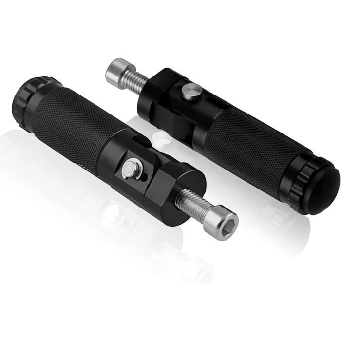 Repose-Pieds Moto Universel En Aluminium - Pédales Pliables 90° - Compatible 8mm Pour Toutes Motos