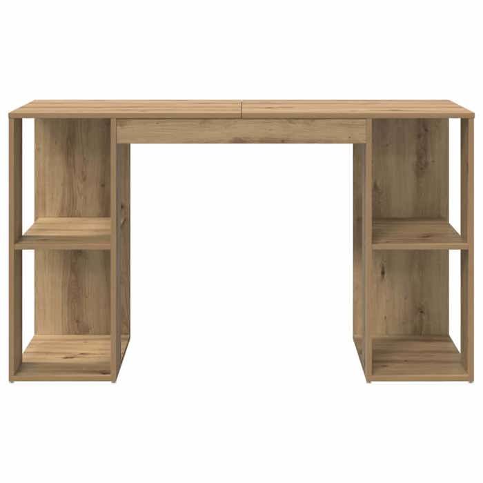 Bureau BURKE Marron Table à écrire - 1 PERSONNE - Chêne artisanal 130x50.5x75 cm - Bois dingénierie BB1023