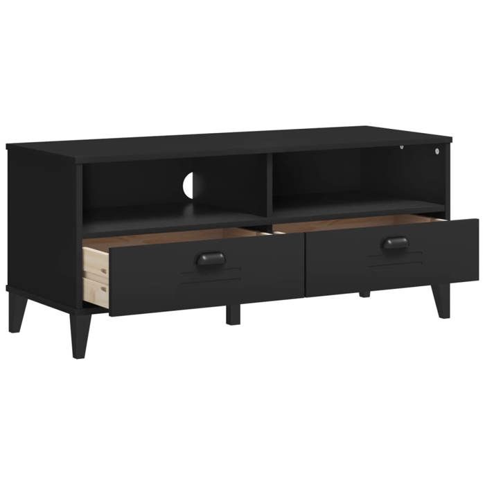 NEUF Armoire TV - Noir - Meuble TV - TABLE TV - VIKEN noir bois dingénierie TT3372