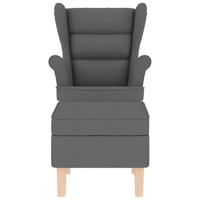 TOP 2026 Chaise à bascule avec repose-pied - pour 1 personne - Gris foncé Tissu - 74x90x102 cm FF4565