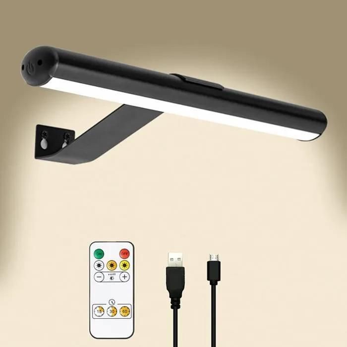 Lampe Murale à Télécommande - LED Rechargeable - 3 Couleurs - 300 Lumens - Design Contemporain