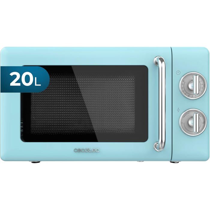 Micro-ondes rétro - SUTEO - Proclean 3010 - 20 L - 700 W - 6 niveaux - Minuterie 30 min - Mode dégivrage - Suteo