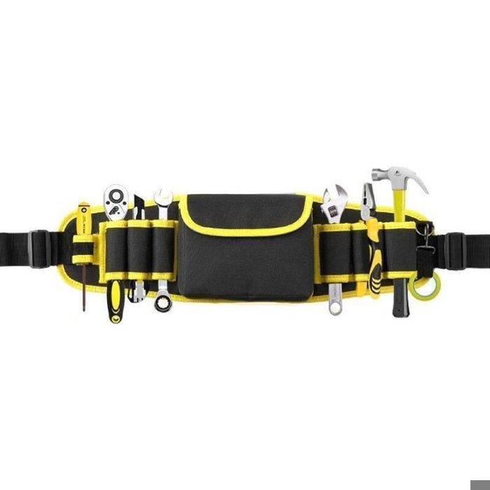 Sacoche à Outils Professionnelle Réglable Porte-Outil Sac de Ceinture Sac à outils Sacoche Ceinture à Outil délectricien Poch