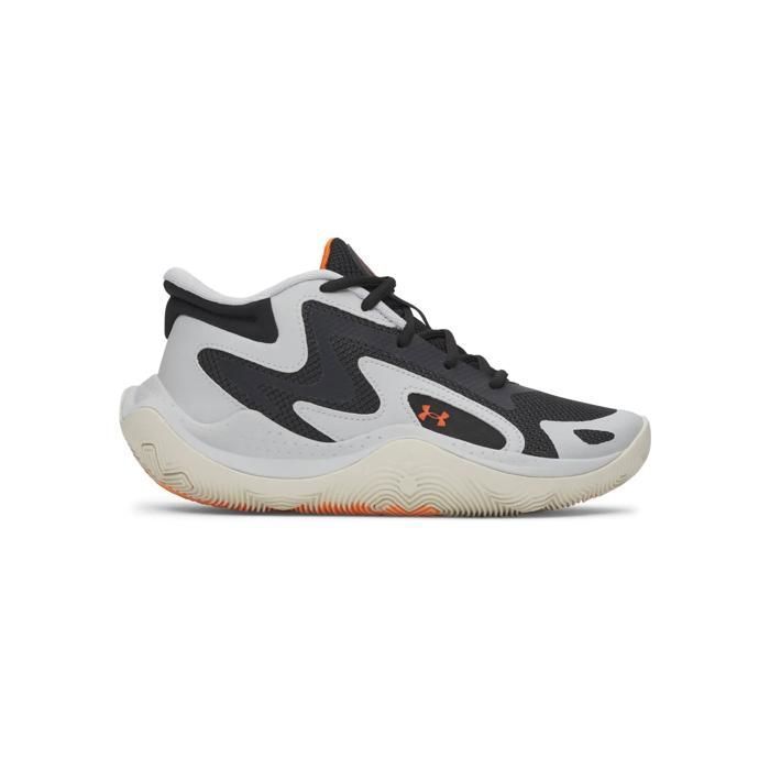 Chaussures de basketball enfant Under Armour Jet 25 - halo gray-black-team orange