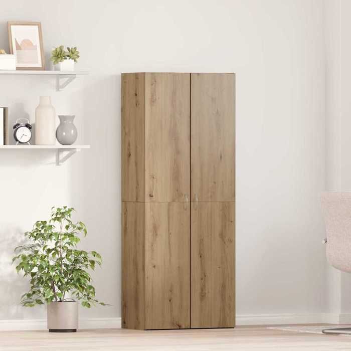 Vintage Armoire Informatique/Cabinet de bureau - Marron - Cabinet de Bureau Chêne artisanal 60x32x1525cm _007606324