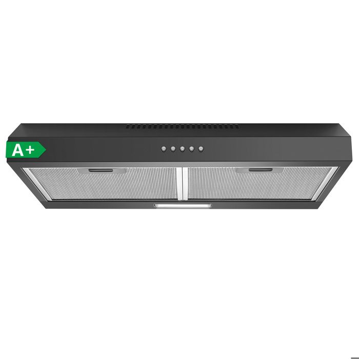 Hotte Aspirante 60cm Classe A+ 200 m³/h Hotte Casquette Évacuation/Recyclage
