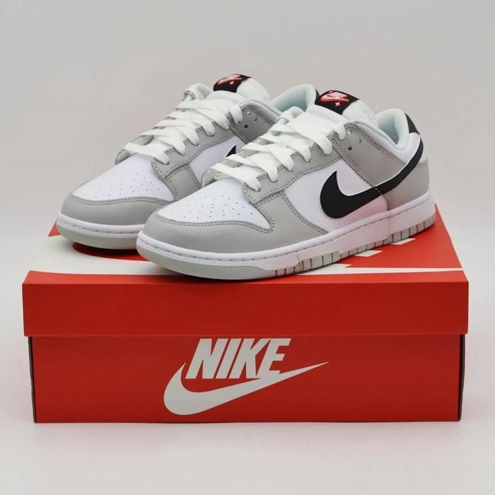 CHAUSSURES DE BASKET-BALL DR9654-001 Nike Dunk Low SE Lottery Pack Grey Fog Light Crimson Gray (Mens)