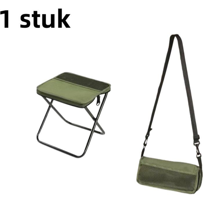 Tabouret Pliant Portable Convertible En Sac Bandoulière Pour Camping Randonnée Pêche Vert Petit Format