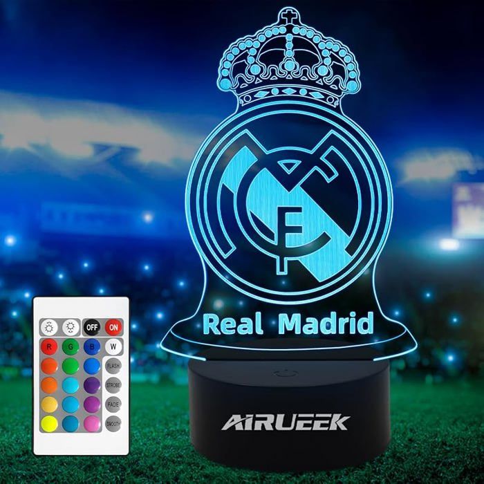 Lampe 3D Football Veilleuse pour enfants décoration pour chambre de garçon 16 couleurs LED AK-NL-31 article de LAMPE DECORATIVE