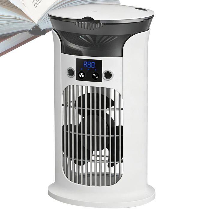 Ventilateur à air froid refroidisseur portable réglable avec lumière colonne brumisateur pour Meoiruery