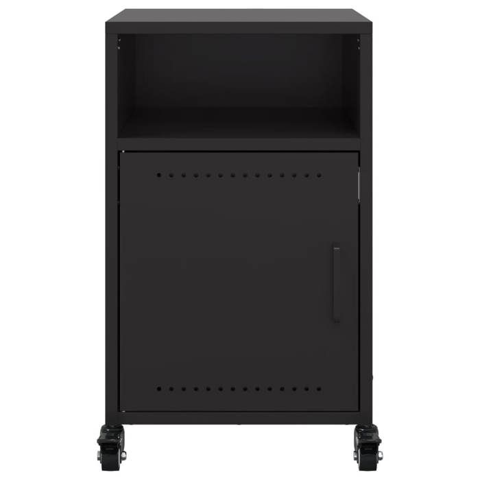 Tables de lit Moderne CHIC 2 pcs Armoires de chevet - Pour chambre - noir 36x39x59 cm acier CC1578