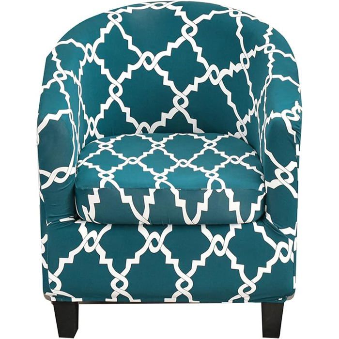 Housse Fauteuil Club Extensible Vert canard Housse Coussin avec Protection Canapé Chesterfield Cabriolet Salon HOUSSE DE FAUTEUIL
