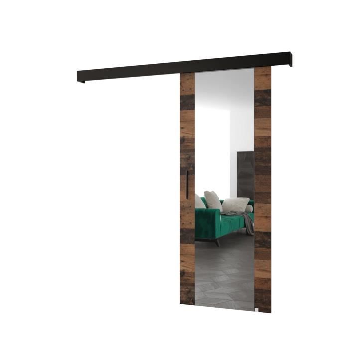 Porte coulissante ABIKSMEBLE - Salwador 2 - 90 x 204 - Cache rail et ...