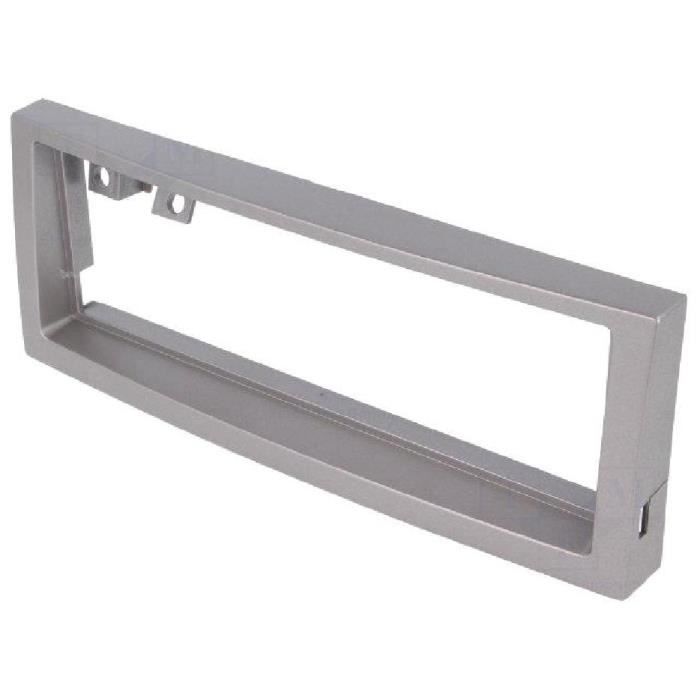 Façade autoradio - FA168C - Compatible Citroen C5 Peugeot 407 - Argent - Gris - Type: Façade autoradio