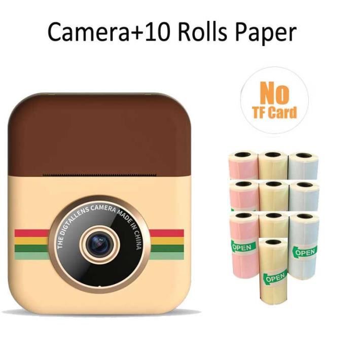 Caméra 10 papier - Appareil Photo Instantané Pour Enfants, Photo Numérique,  Jouet Avec Papier, Pour Filles Et