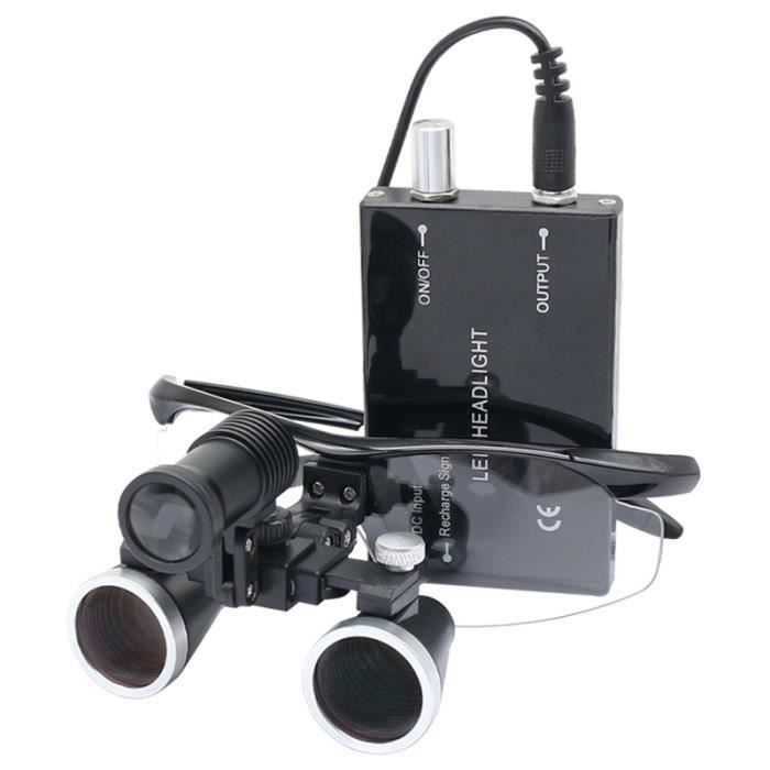 Lampe Frontale LED 5W Rechargeable Pour Dentiste - Loupe Sans Fil - 2 Piles 650mAh - 4 Niveaux - Neuf